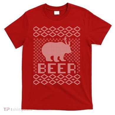 Beer Deer Hunting Ugly Christmas T-Shirt