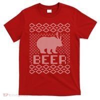 Beer Deer Hunting Ugly Christmas T-Shirt thumb 0