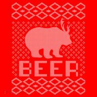 Beer Deer Hunting Ugly Christmas Coaster thumb 2
