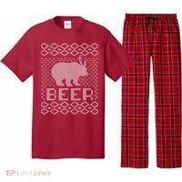 Beer Deer Hunting Ugly Christmas Pajama Set thumb 0