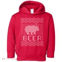 Beer Deer Hunting Ugly Christmas Toddler Hoodie thumb 0