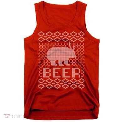 Beer Deer Hunting Ugly Christmas Tank Top
