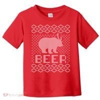 Beer Deer Hunting Ugly Christmas Toddler T-Shirt thumb 0