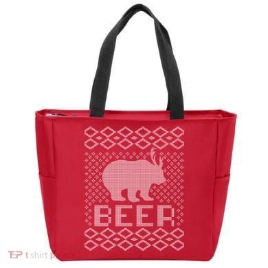 Beer Deer Hunting Ugly Christmas Tote Bag