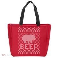 Beer Deer Hunting Ugly Christmas Tote Bag thumb 0