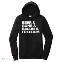 Beer Guns Bacon & Freedom Women's Hoodie thumb 0