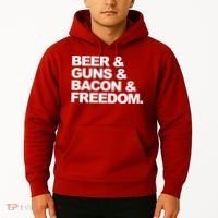 Beer Guns Bacon & Freedom Hoodie thumb 2