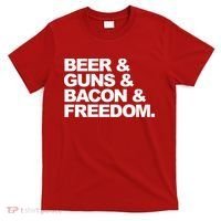 Beer Guns Bacon & Freedom T-Shirt thumb 0