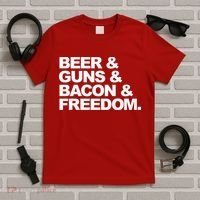 Beer Guns Bacon & Freedom T-Shirt thumb 5