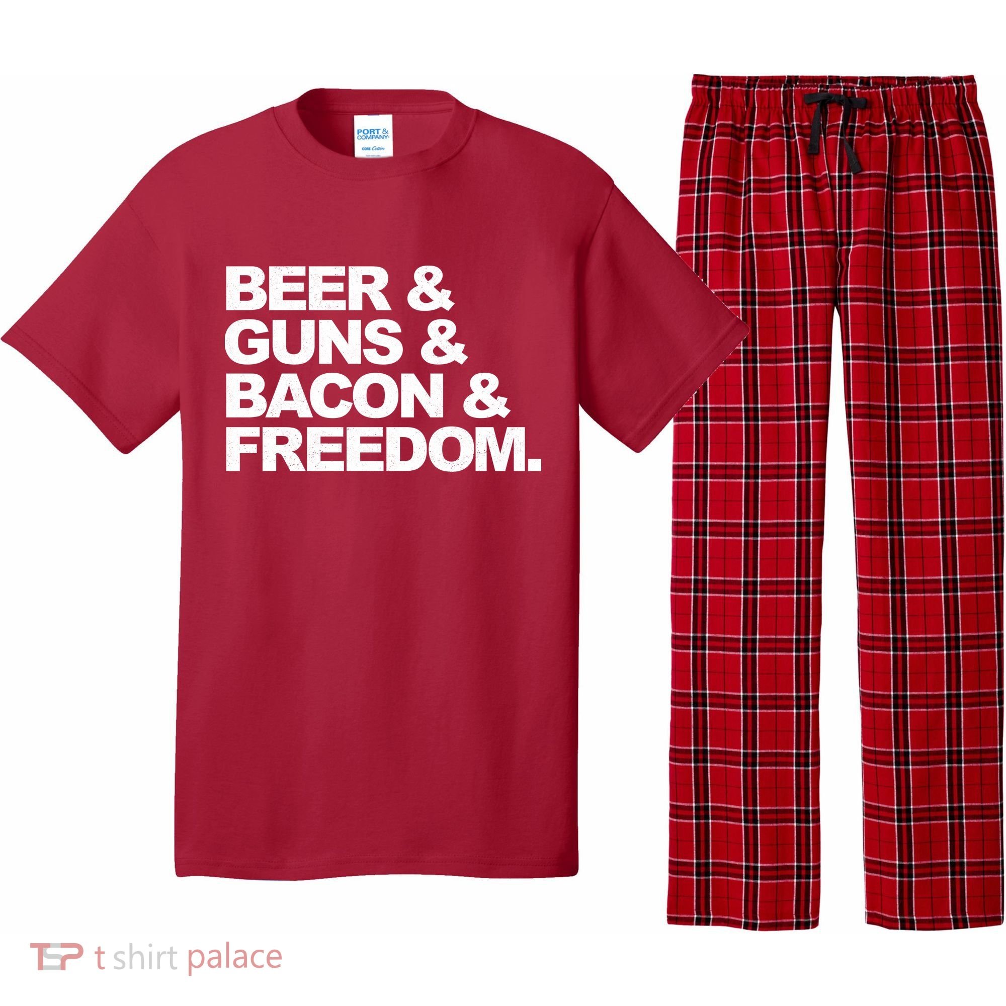 Beer Guns Bacon & Freedom Pajama Set