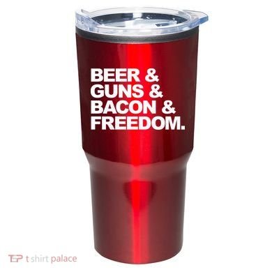 Beer Guns Bacon & Freedom Tumbler