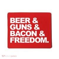 Beer Guns Bacon & Freedom Mousepad thumb 0