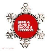 Beer Guns Bacon & Freedom Ornament thumb 0
