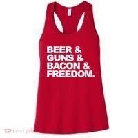 Beer Guns Bacon & Freedom Women's Tank Top thumb 0