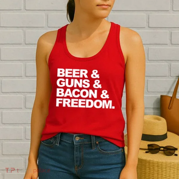 Beer Guns Bacon & Freedom Women's Tank Top