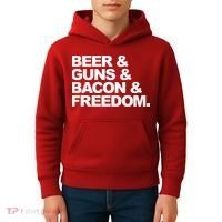 Beer Guns Bacon & Freedom Kids Hoodie thumb 4