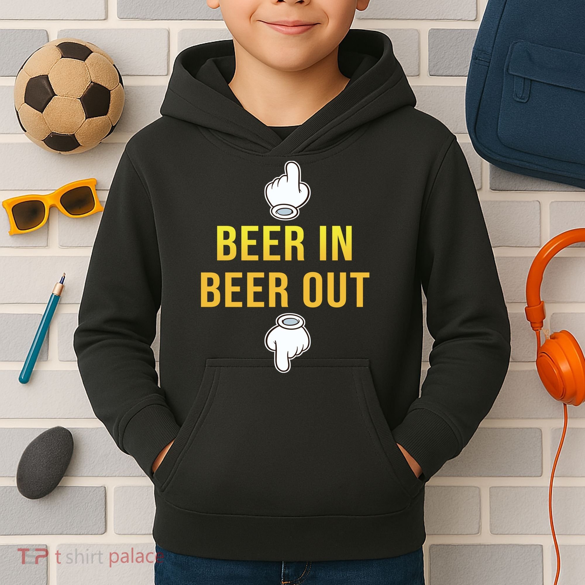Beer In Beer Out Kids Hoodie