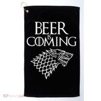 Beer Is Coming Golf Towel thumb 0