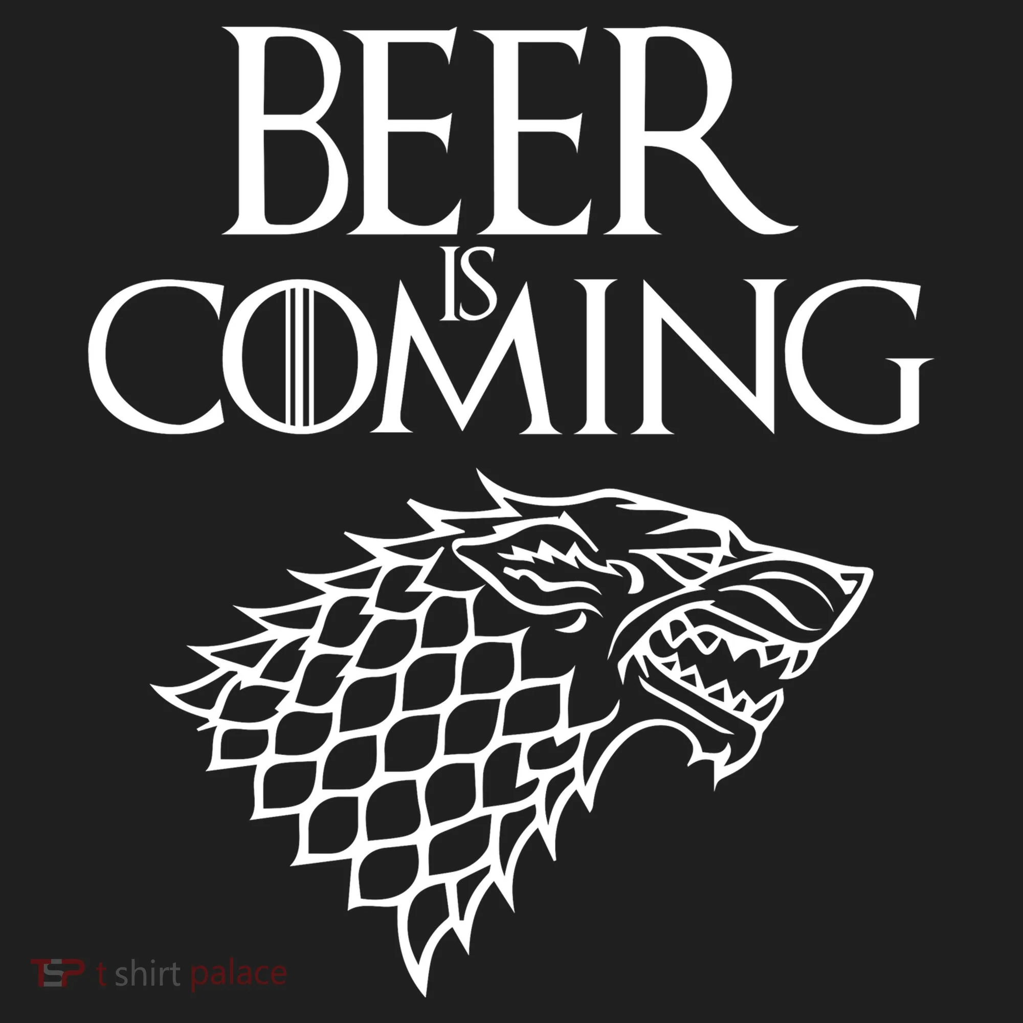 Beer Is Coming Golf Towel
