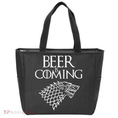 Beer Is Coming Tote Bag