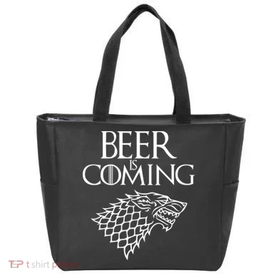 Beer Is Coming Tote Bag
