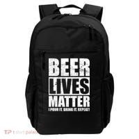 Beer Lives Matter Pour It Drink It Repeat Backpack thumb 0