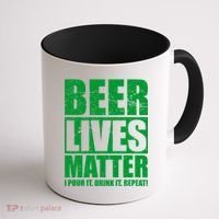 Beer Lives Matter Pour It Drink It Repeat Coffee Mug thumb 1