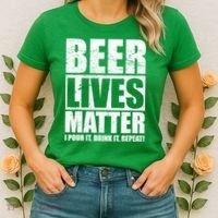 Beer Lives Matter Pour It Drink It Repeat Women's T-Shirt thumb 2