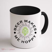 Beer Makes Me Hoppy Coffee Mug thumb 1