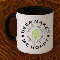 Beer Makes Me Hoppy Coffee Mug thumb 2