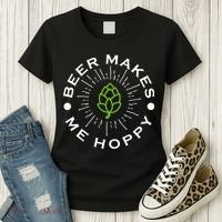 Beer Makes Me Hoppy Women's T-Shirt thumb 3