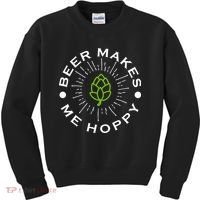 Beer Makes Me Hoppy Kids Sweatshirt thumb 0