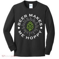 Beer Makes Me Hoppy Kids Long Sleeve Shirt thumb 0