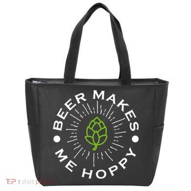 Beer Makes Me Hoppy Tote Bag