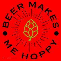 Beer Makes Me Hoppy Santa Hat thumb 1