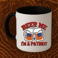 Beer Me I'm A Patriot USA Flag Beer Mugs Coffee Mug thumb 2