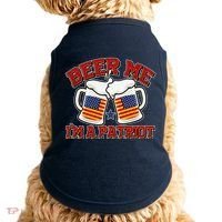 Beer Me I'm A Patriot USA Flag Beer Mugs Doggie Tank thumb 0