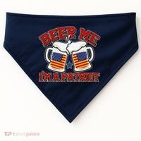 Beer Me I'm A Patriot USA Flag Beer Mugs USA-Made Doggie Bandana thumb 0