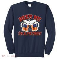 Beer Me I'm A Patriot USA Flag Beer Mugs Sweatshirt thumb 0