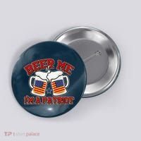 Beer Me I'm A Patriot USA Flag Beer Mugs Button thumb 0