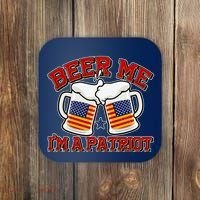 Beer Me I'm A Patriot USA Flag Beer Mugs Coaster thumb 0