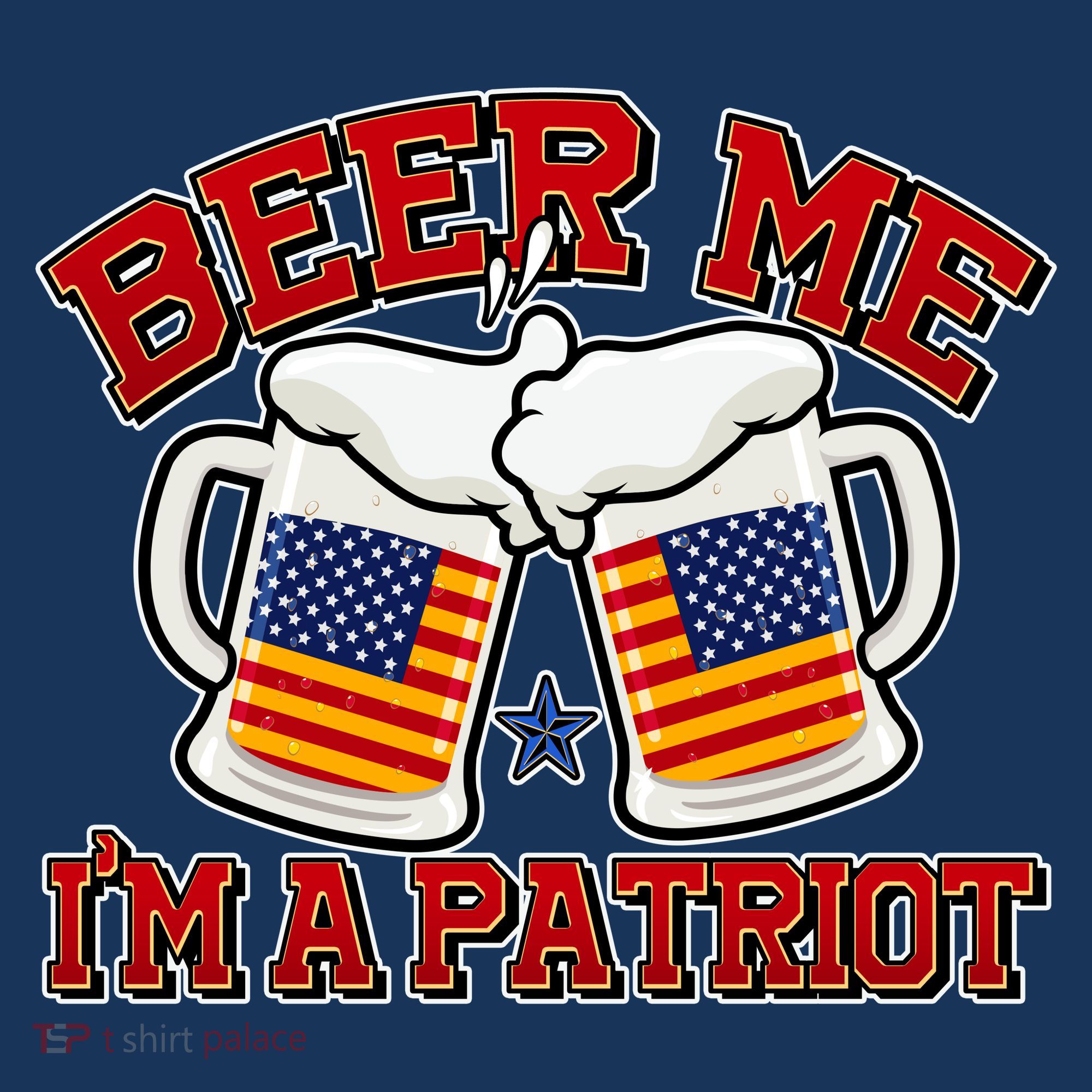 Beer Me I'm A Patriot USA Flag Beer Mugs Coaster