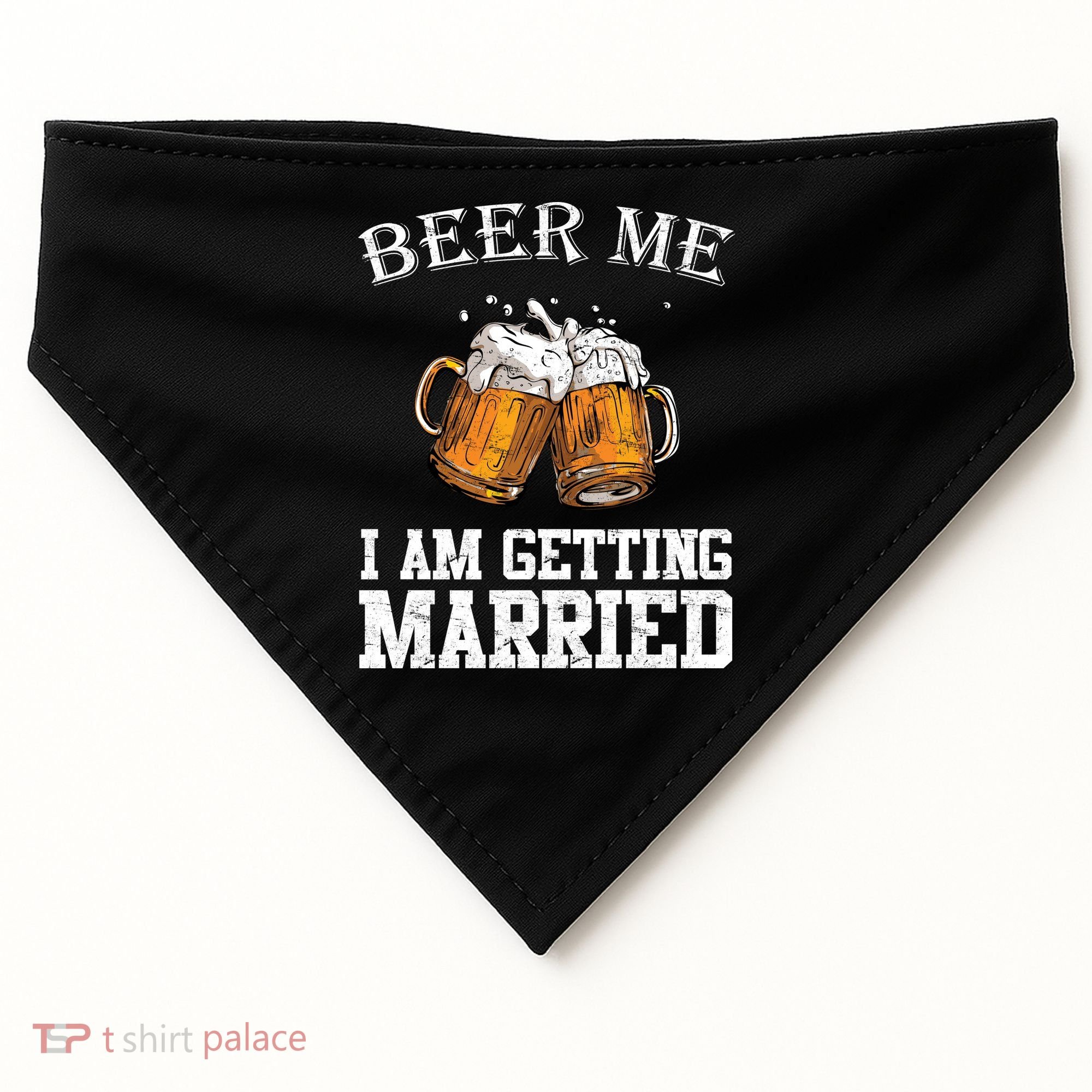 Beer Me I'm Getting Married USA-Made Doggie Bandana