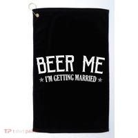 Beer Me I'm Getting Married Funny Wedding Golf Towel thumb 0