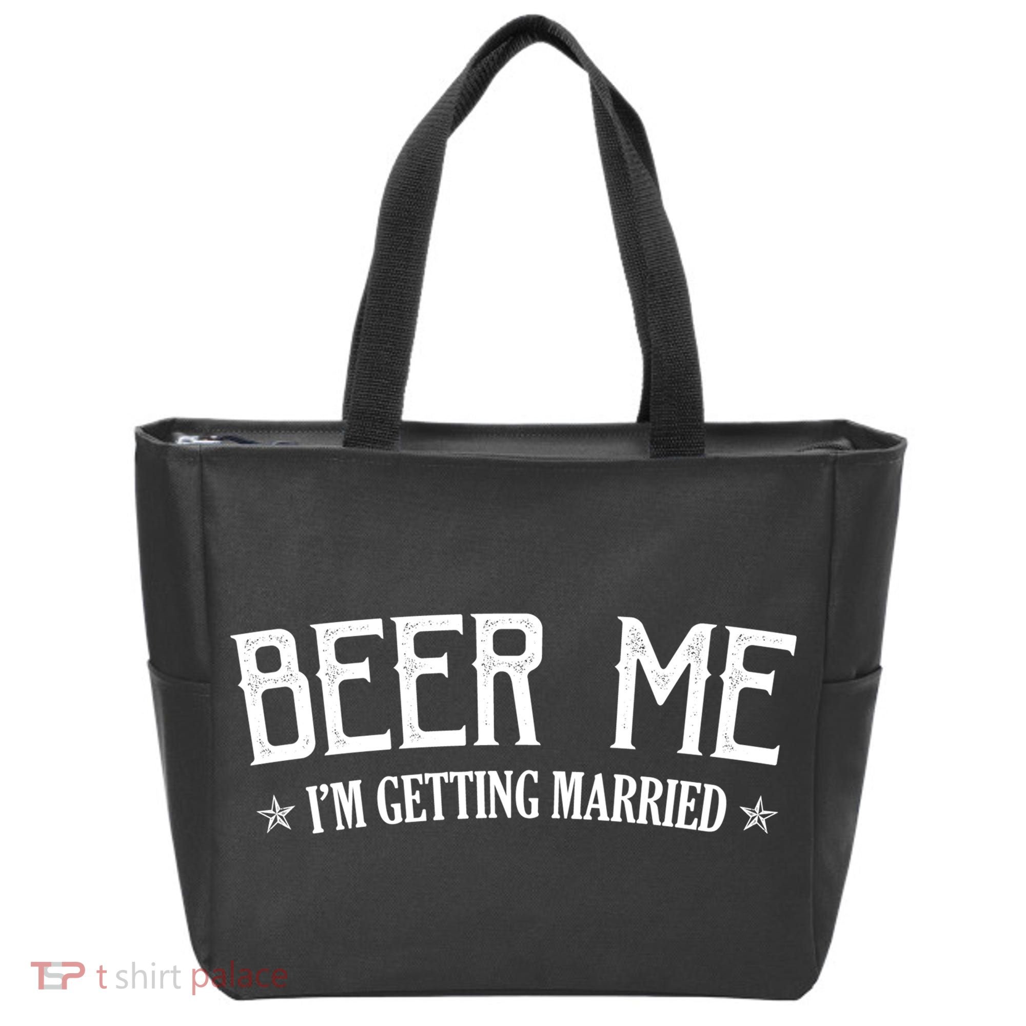 Beer Me I'm Getting Married Funny Wedding Tote Bag