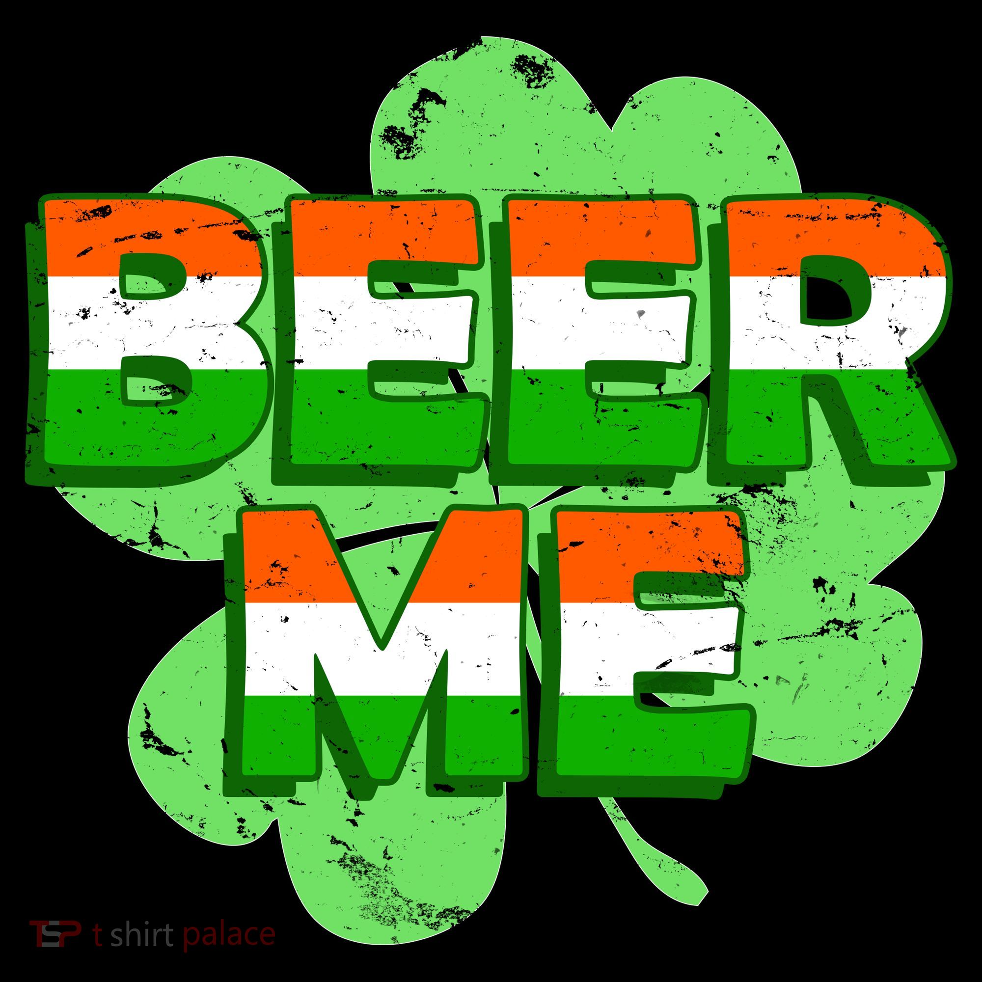 Beer Me St. Patrick's Day Irish Flag Clover USA-Made Doggie Bandana