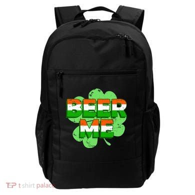 Beer Me St. Patrick's Day Irish Flag Clover Backpack