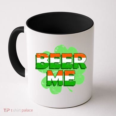 Beer Me St. Patrick's Day Irish Flag Clover Coffee Mug