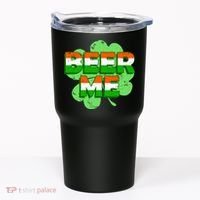 Beer Me St. Patrick's Day Irish Flag Clover Tumbler thumb 0