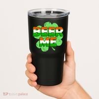 Beer Me St. Patrick's Day Irish Flag Clover Tumbler thumb 2